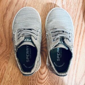 Sperry Kids' Gray Canvas Slip On Sneakers Size 6 M